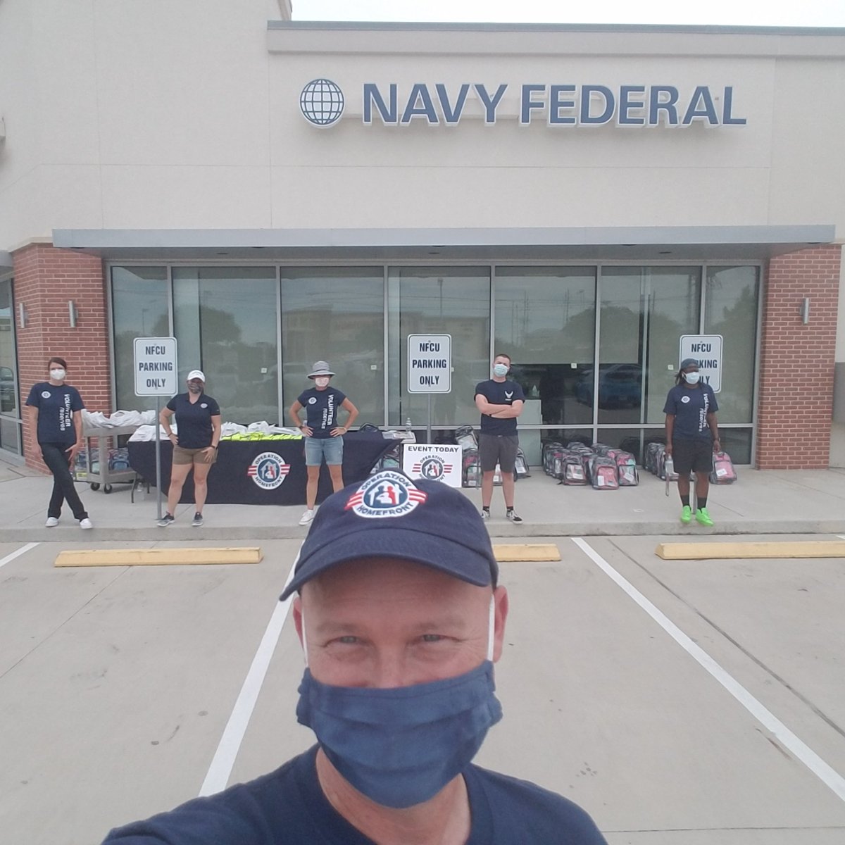 What a great day volunteering (socially distanced and masked of course) with Operation Homefront.  Thank you Theresa Heard for ensuring hundreds of military children across Texas, Louisiana, Oklahoma, and Arkansas have a backpack, school supplies, and hope for a better Fall 2020!