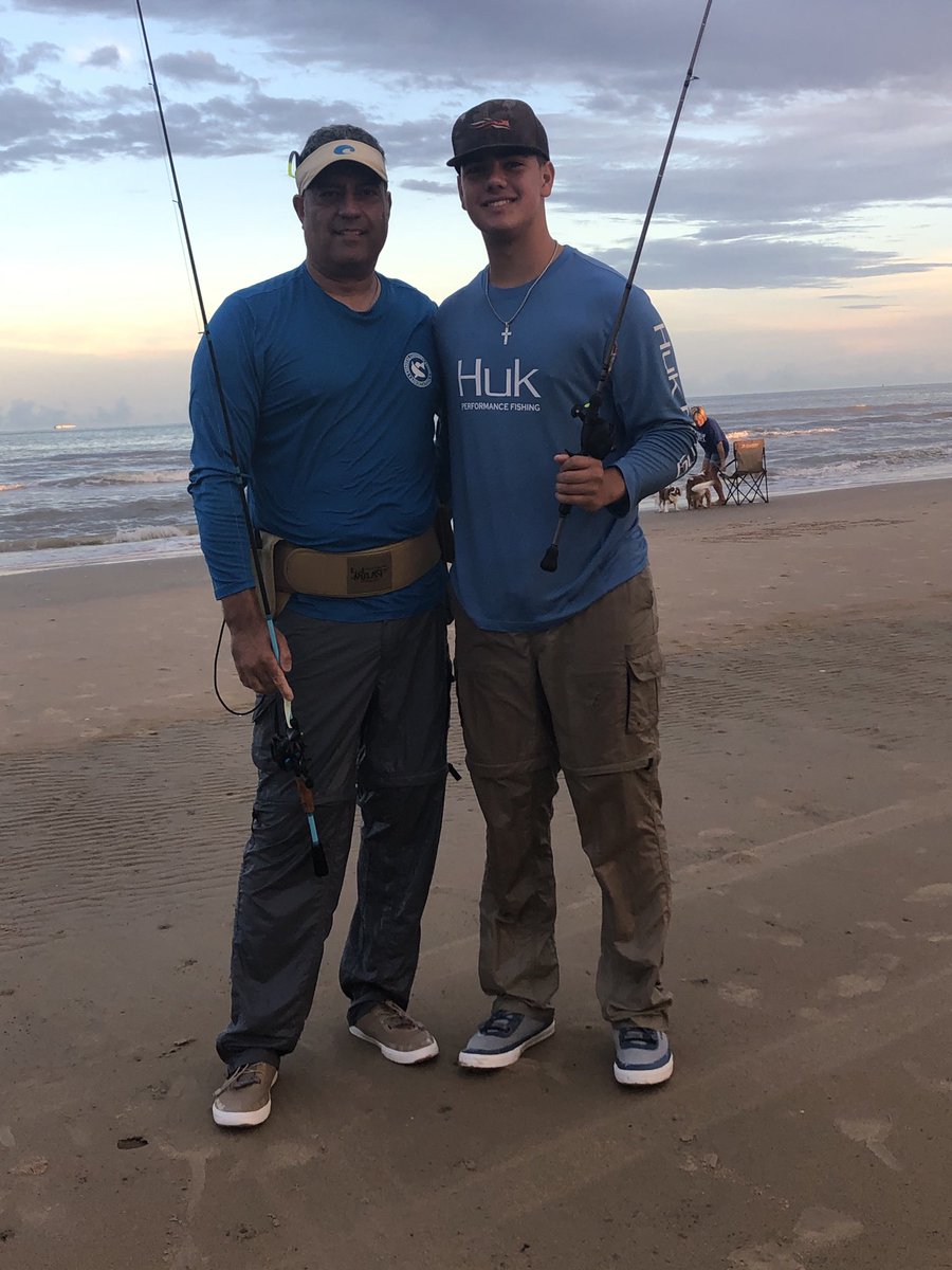 No place I rather be than fish with Harrison be fore the start of a new football season! Love this kid! #wadefishing #surfside #weseered