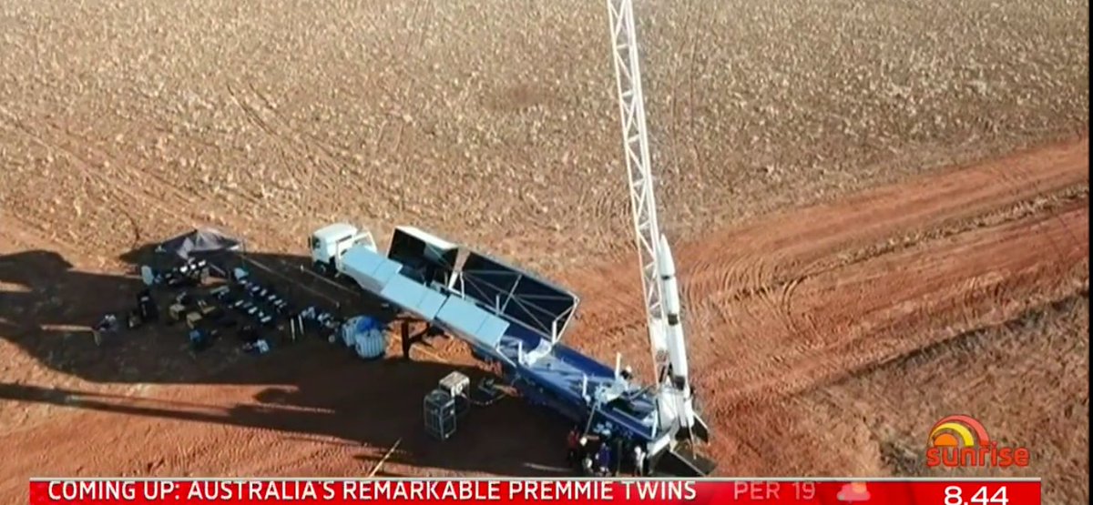 GilmourSpace's tweet photo. The Gilmour bros were on Weekend @sunriseon7 talking about #rockets and #launch. Whether from #AbbotPoint in QLD, SA or NT... the launch site is our road to space; it's key #infrastructure that will enable a vibrant and growing New Space industry *in Australia* 🚀 https://t.co/q1HTGGAyX6