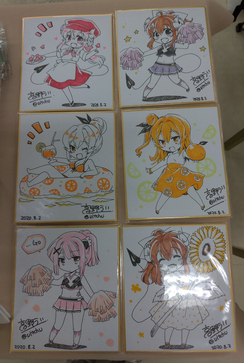 いつになく早く設営が終わりました(*'∀`*)
ミニ色紙は二枚目の画像になります。先着順でお好きなものをお選び下さい
いつもと違う販売方式なのでまごついたら申し訳ありません💦 