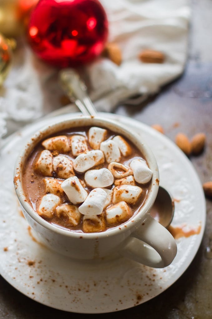 hot chocolate w/ marshmallows so mf good especially in winter