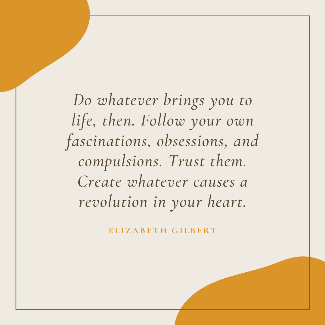 Designrr4's tweet photo. "Do whatever brings you to life, then. Follow your own fascinations, obsessions, and compulsions. Trust them. Create whatever causes a revolution in your heart." - Elizabeth Gilbert
-
#quotes #quote #motivationalquote #motivationalquotes #lifequote #lifequotes #livelife https://t.co/E4kHuFeA77