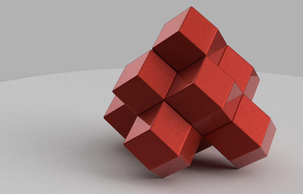 reisyu1's tweet photo. Fusion360で詰んだ菱形十二面体 #Fusion360 #compfab https://t.co/hIUyUxxuRI