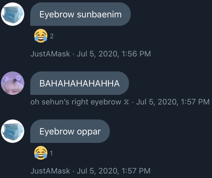 trying to name val when we only knew her as oh sehun’s right eyebrow