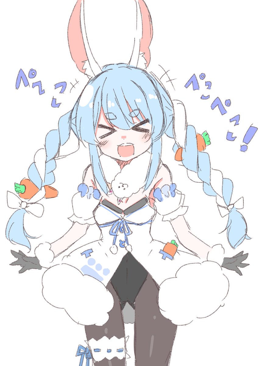 兎田ぺこら 「色々あった
#バニーの日 」|たまき七式(ななしき)のイラスト