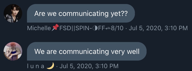 yes we’re communicating hush