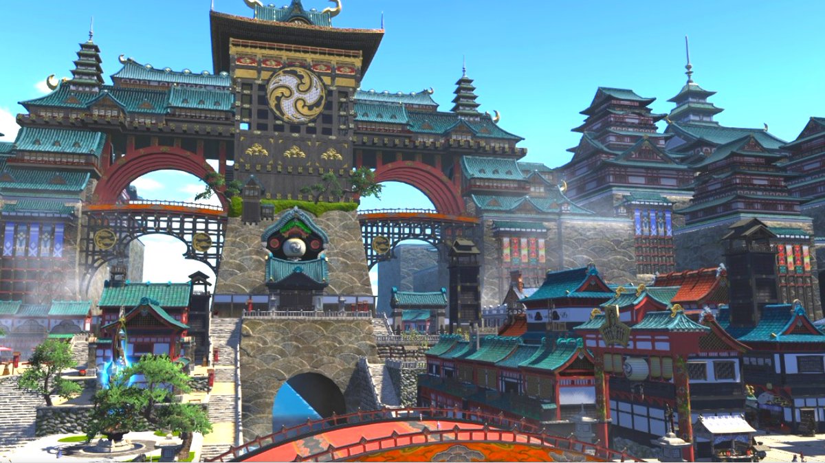 Pon P Dqb2で再現建築挑戦中のff14クガネのお散歩動画投稿しました 和風ファンタジーな街並み最高 T Co Ve13pplwri