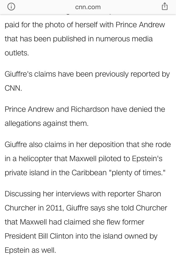 But where it really gets dark is the outlets who chose to cover the Maxwell documents but buried the fact that a former president was tied to a global cabal of sexual predators way down in the reporting. Here’s  @CNN who got to it in paragraph 9, after former Gov Bill Richardson