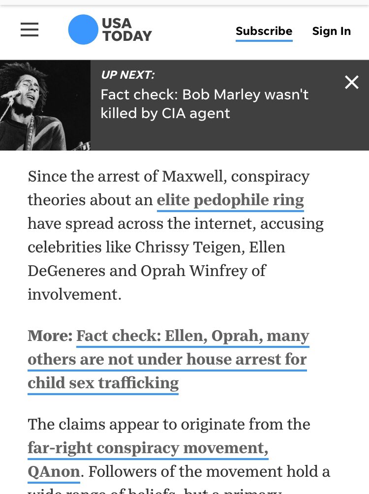 My favorite is  @USATODAY who “fact checked” the claim despite Maxwell being at Chelsea’s wedding, pinning the blame on QAnon, not the flight logs Bill is on 27 times.