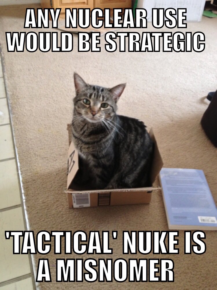 Which do you think would most influence Russian decisions about nuke retaliaton or escalation:-US uses a 7kt nuke against a command or leadership bunker near Smolensk.-US used a 90kt warhead, above same, but extra 10k killed.-US nuked a command bunker in Russian territory.