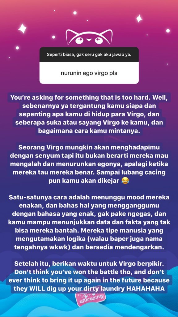 aMrazing's tweet photo. Siraman rohani untuk para virgo https://t.co/eK0GExt2p6