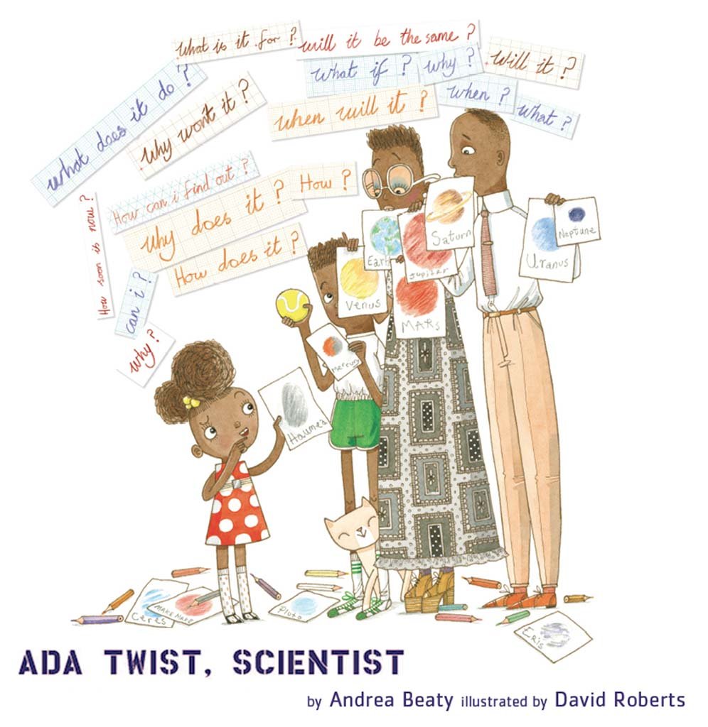 Want to inspire a future scientist in your life? Have a curious child who LOVES asking questions? (Or you finally want to figure out WHY Pluto was demoted like that?)Here's a book from  @andreabeaty with illustrations by  #DavidRoberts that is just what you are looking for!