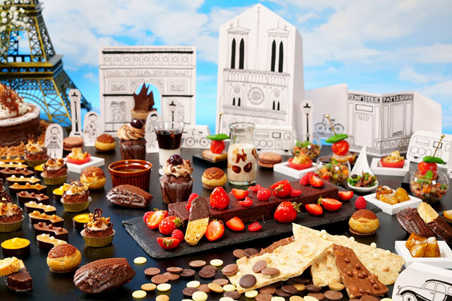 TwitFukuoka's tweet photo. ANAクラウンプラザホテル福岡で「SWEETS in PARIS～チョコレートパラダイス～」開催中。詳細こちら→ https://t.co/qf9UhcEynm https://t.co/0JB7TPMcav