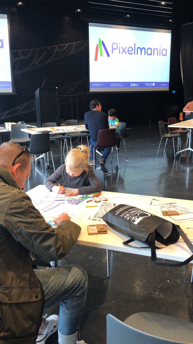 Stumbled upon <a href="/UCCSEd/">UC CS Education</a> and <a href="/dttanz/">DTTA</a> pop up at Christchurch library - nothing like an unplugged colouring activity for the arvo