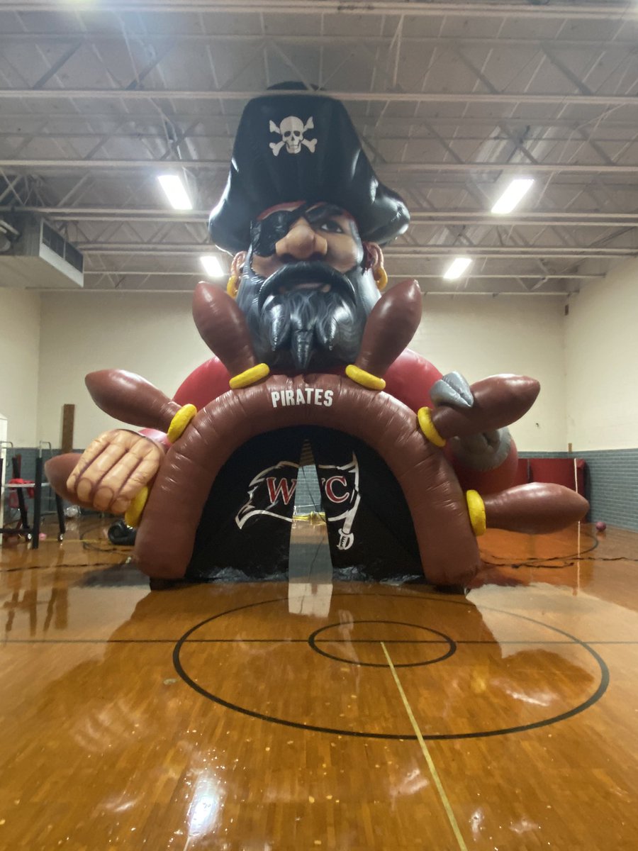 Pirate tunnel for the players to come out of before the game!!