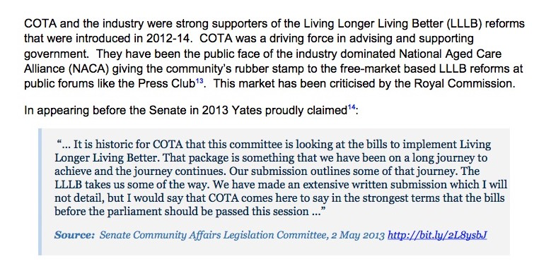 1/13: Following the introduction of the 1997  #AgedCareAct which abolished all economic & staffing accountability, was the 2013 euphemistically called 'Living Longer Living Better' reforms which led to a greater commercialisation of the sector  #LLLB