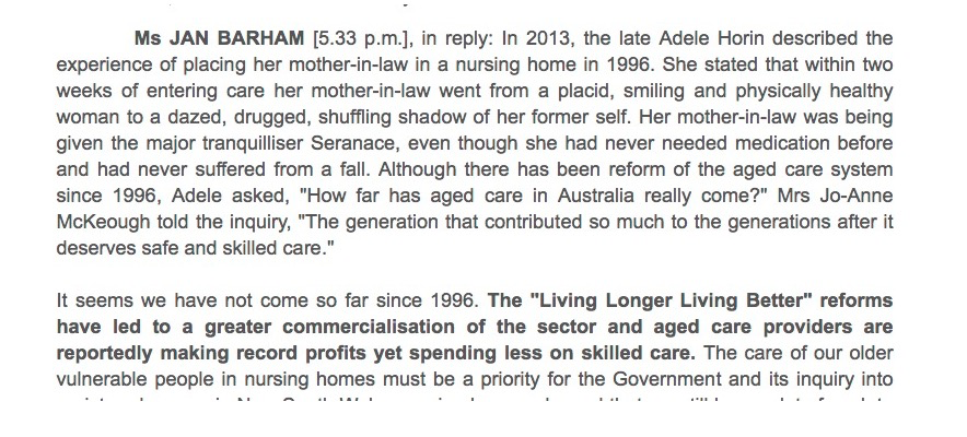 1/13: Following the introduction of the 1997  #AgedCareAct which abolished all economic & staffing accountability, was the 2013 euphemistically called 'Living Longer Living Better' reforms which led to a greater commercialisation of the sector  #LLLB