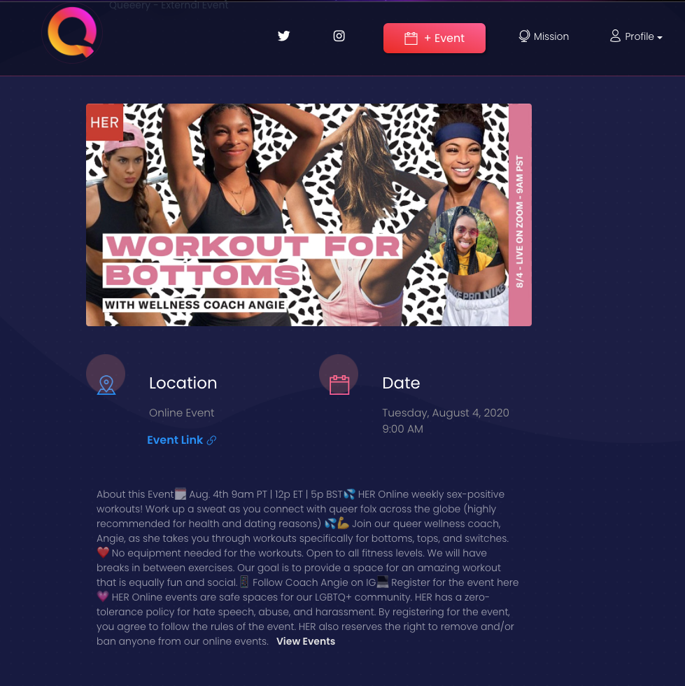 QueeeryHQ's tweet photo. Here are some of the Virtual Events listed on Queeery for next week. 

https://t.co/sklUhpRTz8

#LGBTQ #LGBTtech #queer #Queeery https://t.co/FL7pv0ZKbz