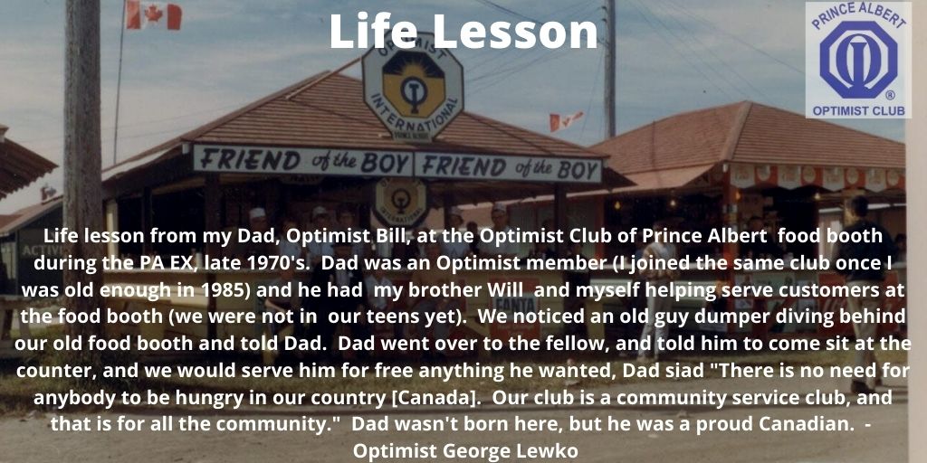 OptimistPASK's tweet image. Life Lesson from Optimist Bill (Dad)