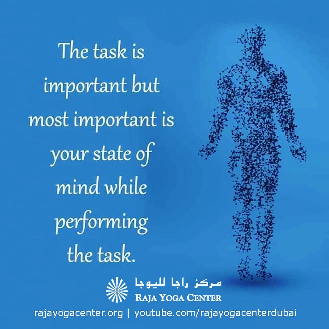 rajayogadubai1's tweet photo. The way I think and the feelings I have while performing a task stay with me for a long time. Paying attention to my awareness is as important. #awareness #mindsetmatters #mindset #rajayoga #stateofmind #dubaiyoga #yogisindubai #yogaforthesoul #yogaforthemind #beingbeforedoing https://t.co/O04kAB3HY1