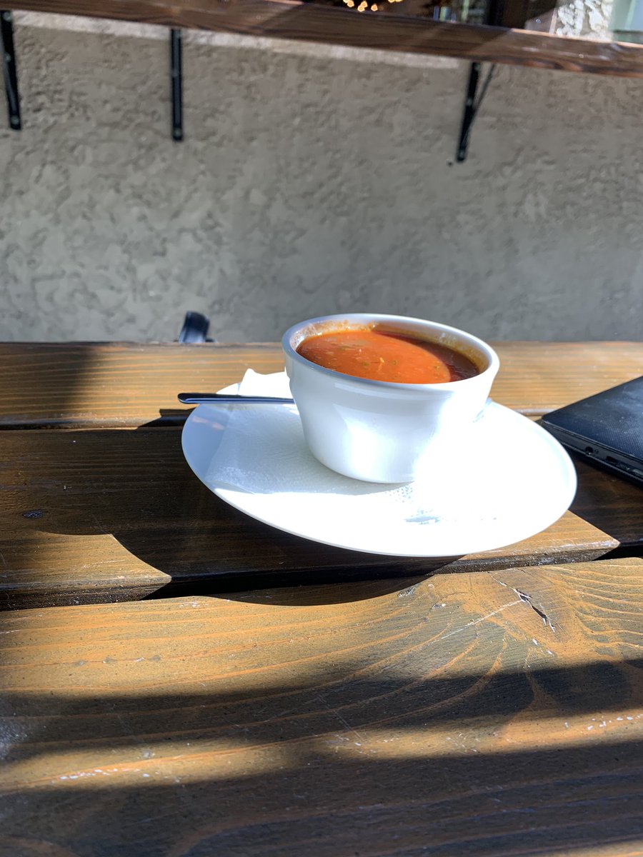 Awesome writer’s meeting with good tomato bisque!!