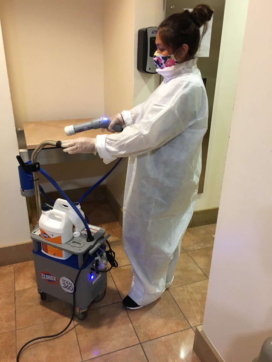 Proclean2020's tweet image. Another preventive disinfection application using our Clorox 360 system. We are fortunate to have the best team to get the job done. Your team is everything. serve, respect, and show them appreciation EVERYDAY. #disinfectionservices #propertymanagement #facilitymanagement