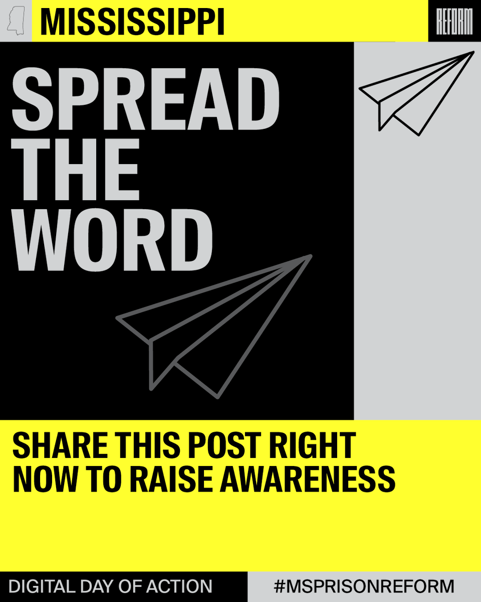 rechfoundation's tweet photo. WE NEED YOUR HELP IN MISSISSIPPI! Here's how you can help pass #SB2123: 1.TAKE ACTION💻Send a quick email to lawmakers: https://t.co/ful4pYhWOK. 2. SPREAD THE WORD🎤: Reshare this post. 3. TELL YOUR FRIENDS👨👩👦👦Tag-3-friends in the comments #MSPrisonREFORM Movement #RECH https://t.co/NHsNAiUyJx