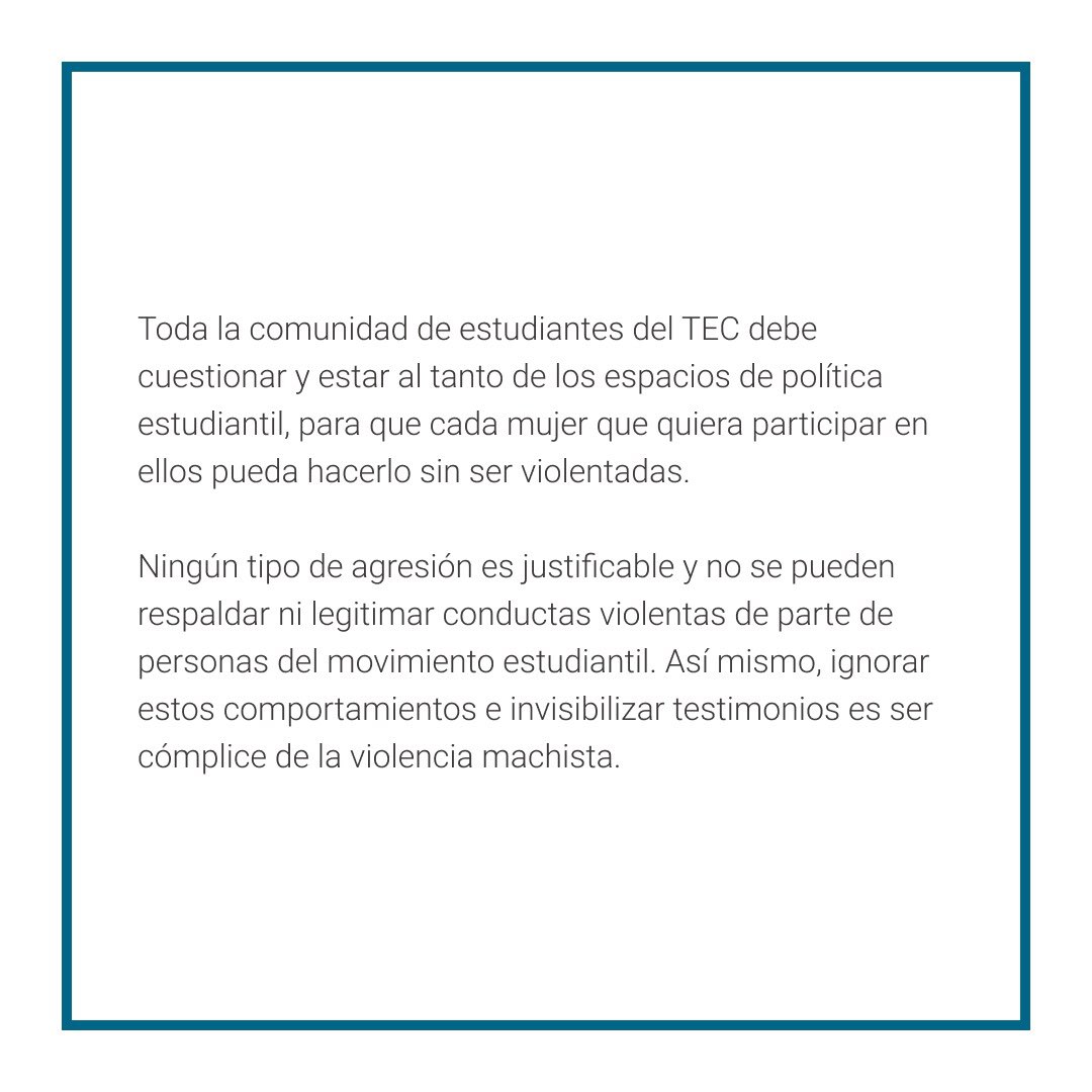 feministas_tec's tweet photo. A raíz de las denuncias hacia el presidente de la Federación de Estudiantes del TEC, acuerpamos a nuestras compañeras y pedimos la renuncia del mismo✊🏾✊🏾 https://t.co/CtgsLSUPkZ