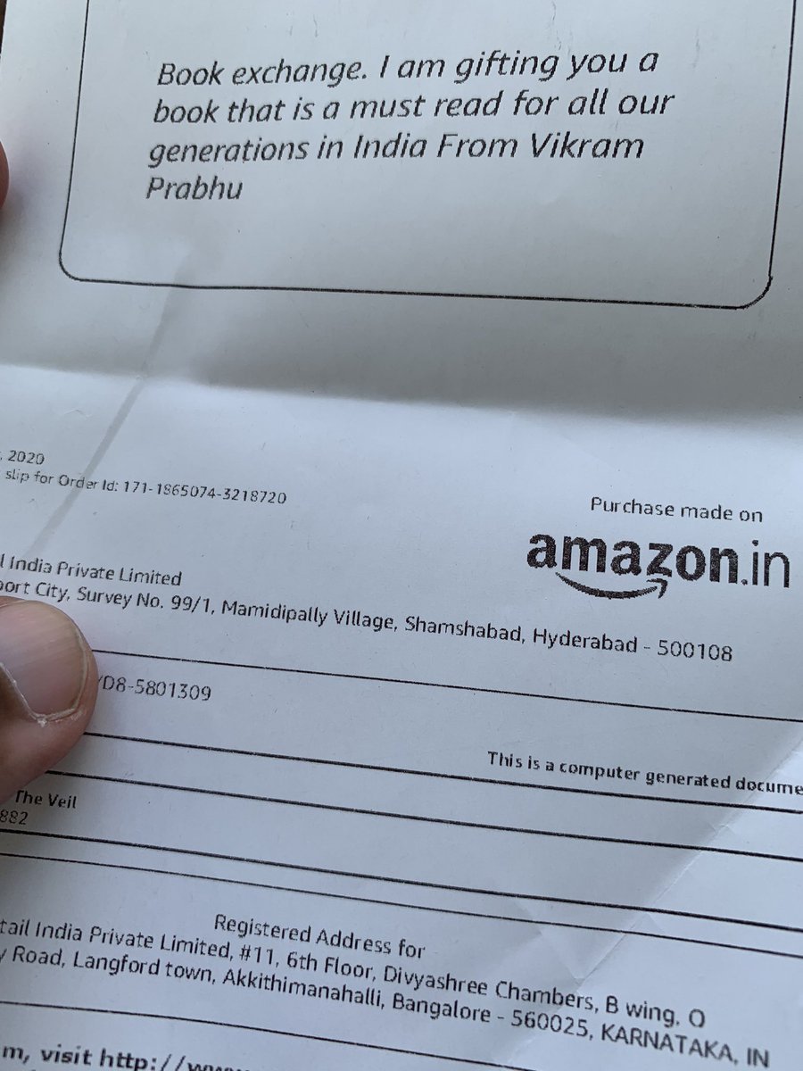 I am a part of a book exchange program, in which strangers send their favourite books to each other, I received an interesting book called “Aavarana”, Sunday is going be well spent now
Anyone looking to participate in this program, am happy to share details.
#ForTheLoveOfReading