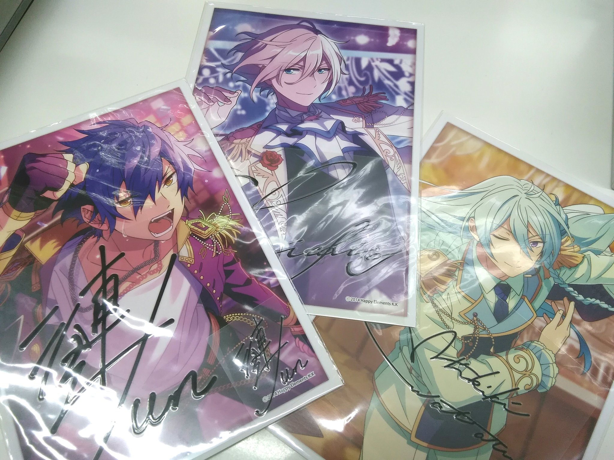 あんスタ漣ジュン痛バBIGハート缶バッジ金サインステッカー日和Eve