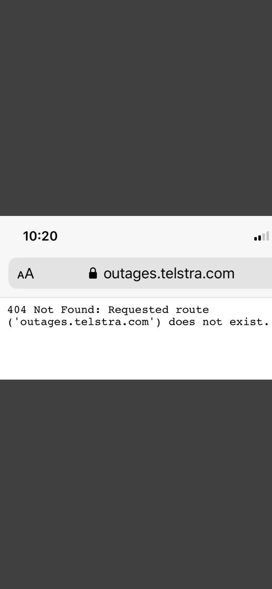 bsting72's tweet photo. Telstra having a 404. Not the worst thing happening in Melbourne, but apparently it is!! Use some of your money and buy some perspective. #telstraoutage #Telstradown https://t.co/XY5Q90E7Ux