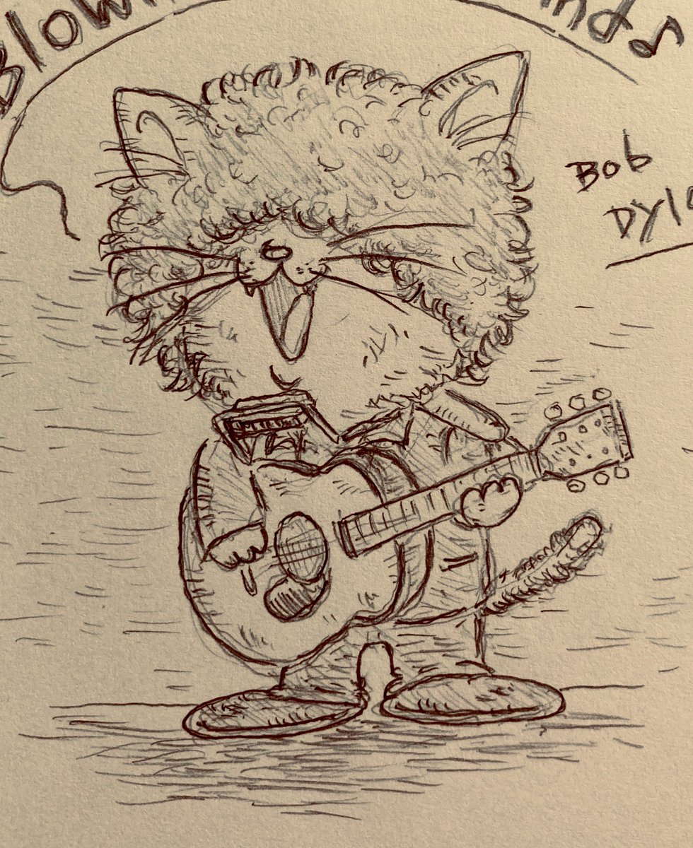 猫界の音楽のレジェンド❗️
ボブディラン?
素晴らしい歌詞や音楽をありがとう☺️
#BobDylan  #イラスト #猫イラスト #イラスト好きさんと繋がりたい #ボブディラン
#音楽 #ロック 