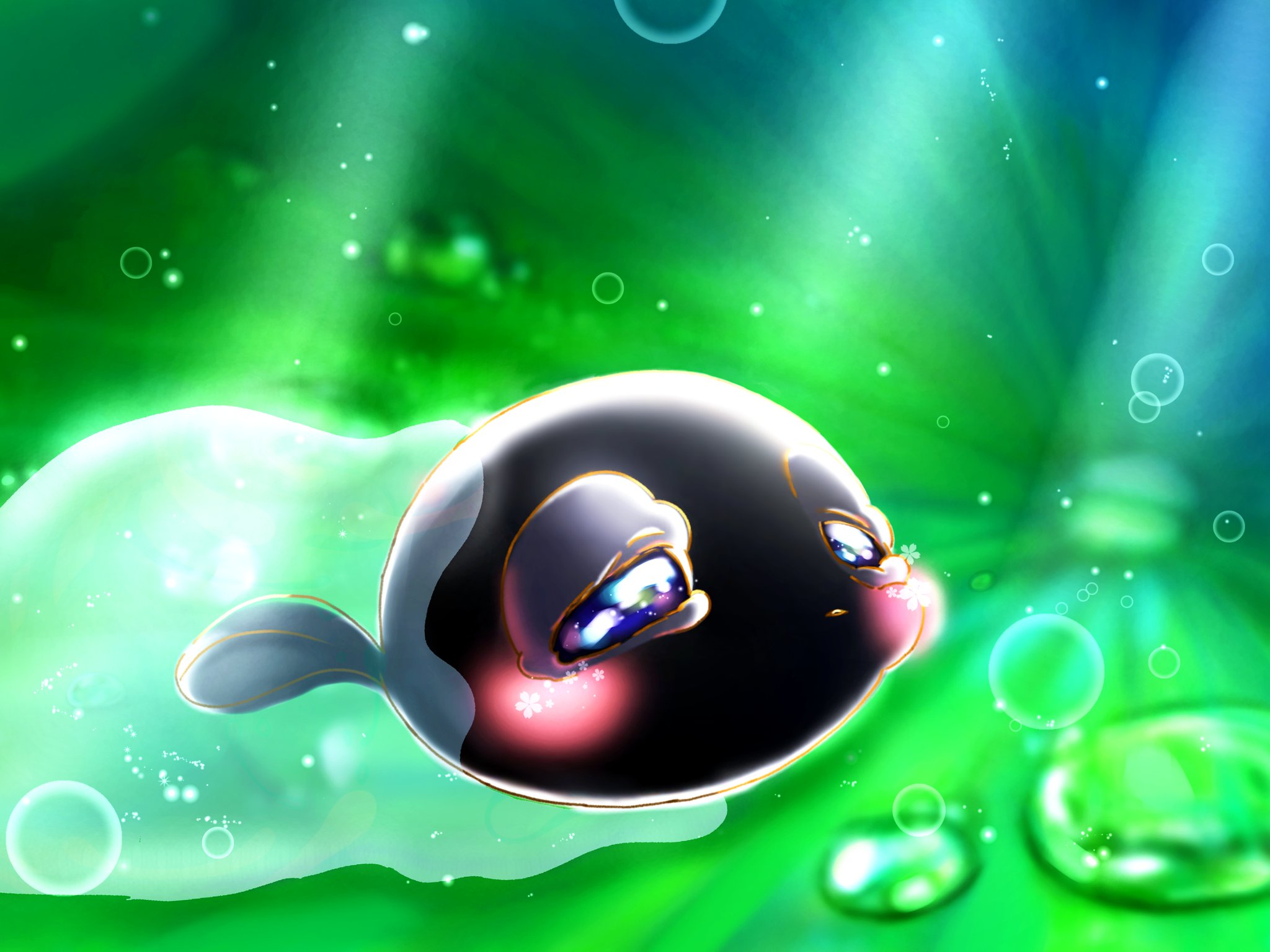 O Xrhsths カエル神所長 ひより Sto Twitter 個々二彩加さんの成長過程イラスト おたまじゃくしに尻尾生えて目が開いた 先月のも載せておきます