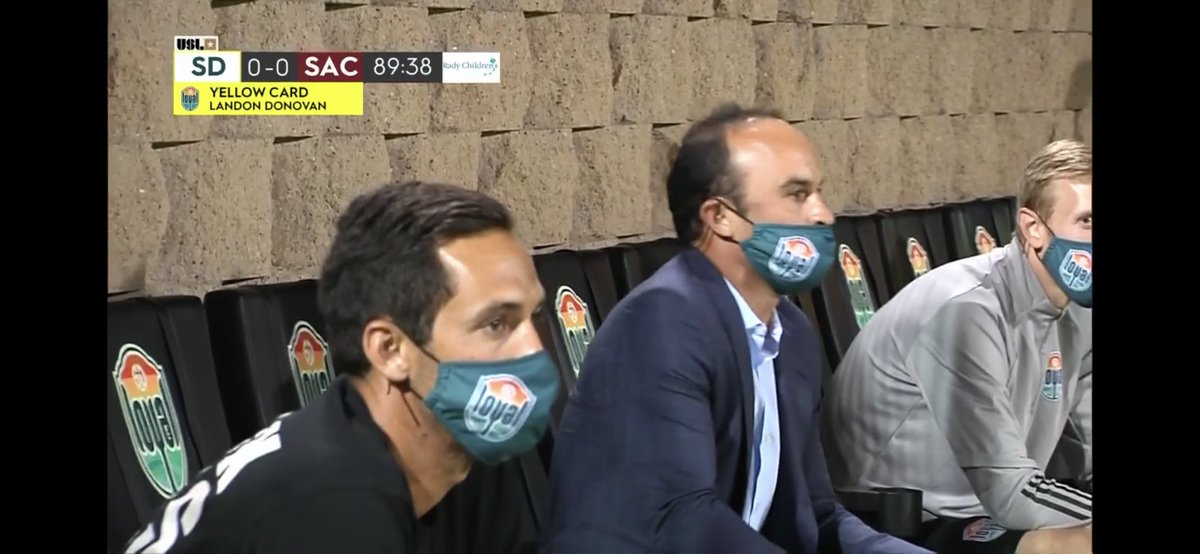 Jake_Armbruster's tweet image. Needs to work on his mask game but I love the passion from Landon.  #sdloyal