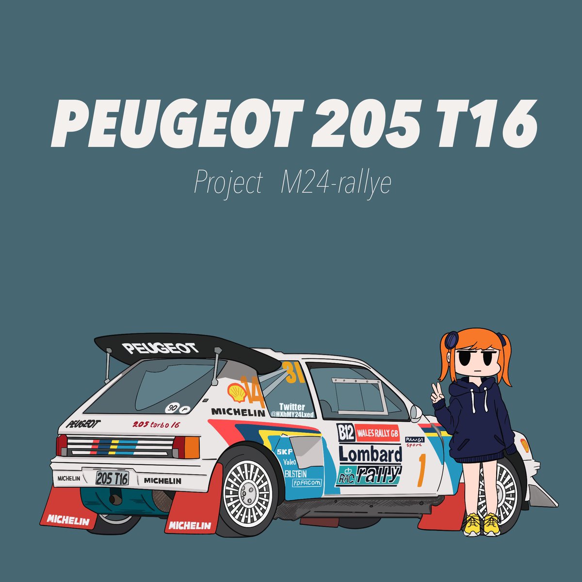 vehicle focus 1girl ground vehicle car motor vehicle twintails orange hair  illustration images