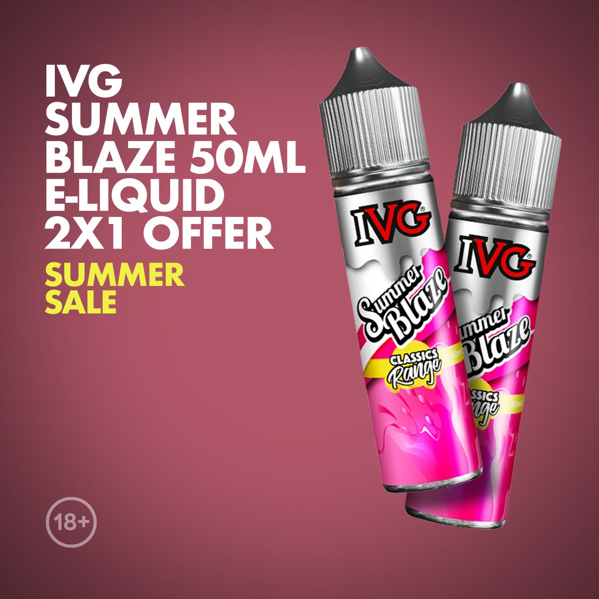 We have a Super Special #IVG offer this Summer sale. 

BUY 1 50ML SUMMER BLAZE &amp; GET 1 FREE 🙌

Only a few days left, Quick! Now at ukecigstore.com

#ivg50ml #summerblaze #eliquid#vapedeal #summersale #ukecigstore #vapingsaveslives #eliquidlover #ivgclassic #ukvapers