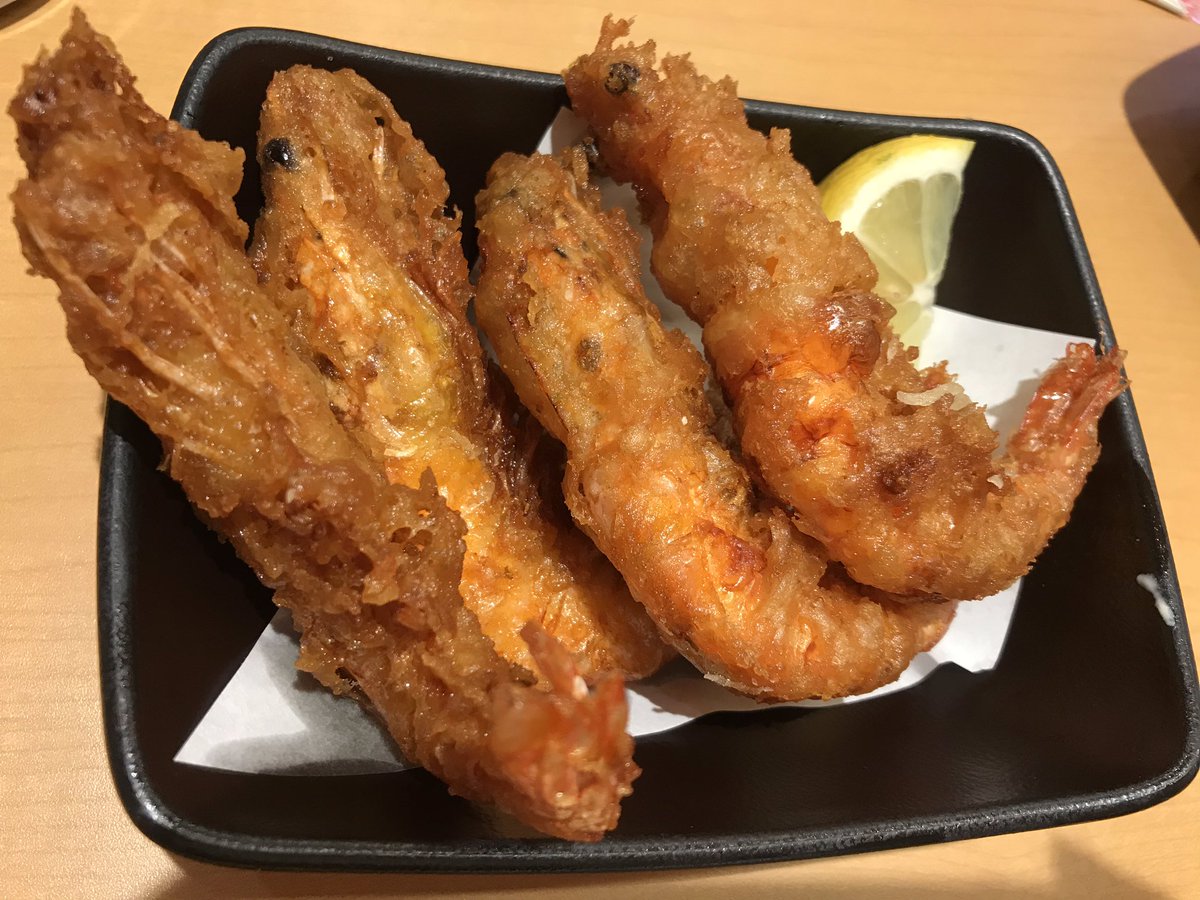 ごろごろ ごはん係 スシロー エビの唐揚げ 正式名称は忘れた スシローの中で1番好きでいつも何皿も食べる けど これ いつもとちょっと違った ゆず胡椒らしく 限定メニューの方にあった 定番メニューのエビの唐揚げはもうなくなったのかなぁ ごろごろ ごはん係 スシロー エビの唐揚げ 正式名称は忘れた スシローの中で1番好きでいつも何皿も食べる けど これ いつもとちょっと違った ゆず胡椒らしく 限定メニューの方にあった 定番メニューのエビの唐揚げはもうなくなったのかなぁ