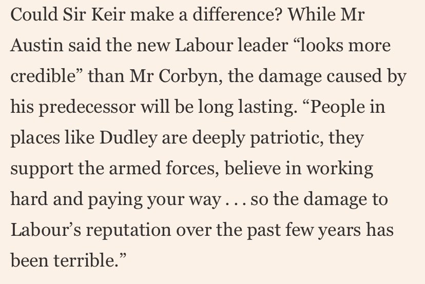 Undoing the damage the Corbyn’s Labour did for patriotic (Brexit-voting) trad Lab voters will be very hard for Kier Starmer is my guess. It’s a gut thing. So what might do that?/5