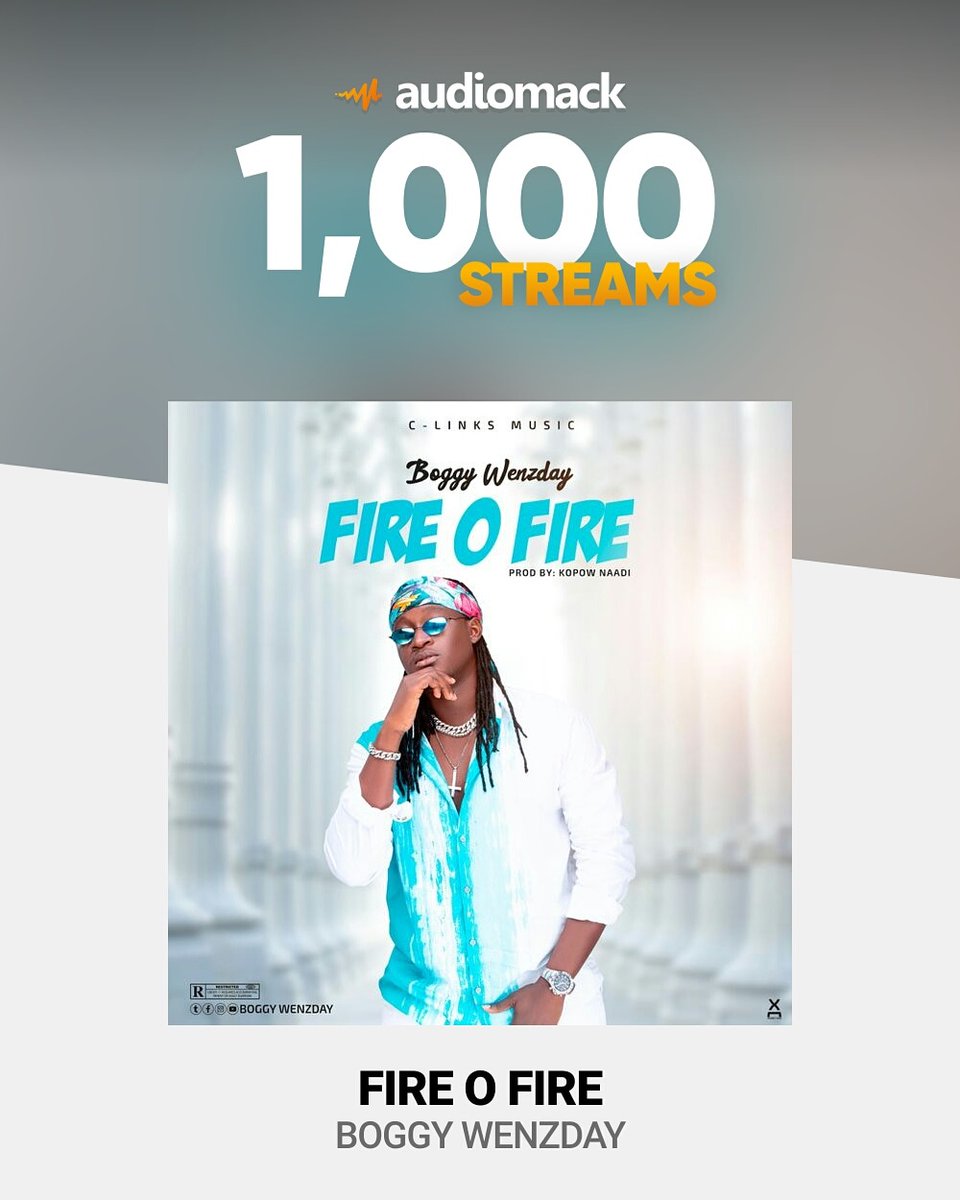 Thank you all lovely people🤭♥️ 1000  streams already in 3 days✨
------------------------------------------------------
 Keep Streaming and sharing 🔥🔥
audiomack.com/boggywenzday/s…
-----
#Muchlove😍
#fireofire🔥🔥 💫 
#GreaterThan
#C-Links
<a href="/audiomack/">Audiomack</a>