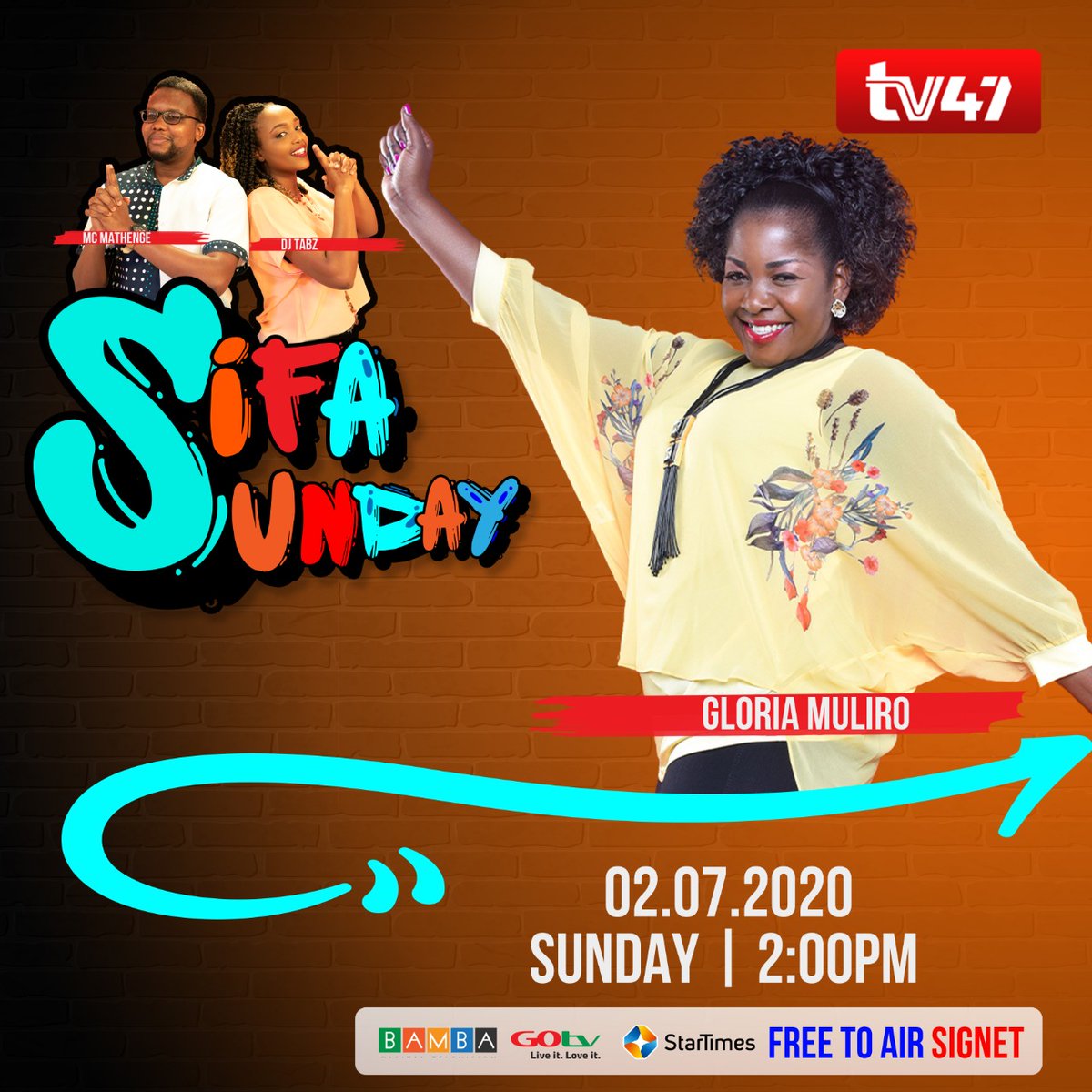 In the next hour #SifaSunday will be live on your screens, do not miss the awesome <a href="/gloriamuliroke/">Gloria Muliro</a> as she talks to us about the gospel. <a href="/ItsDJtabz/">The Headgirl!</a> <a href="/McMathenge1/">Mc Mathenge</a>