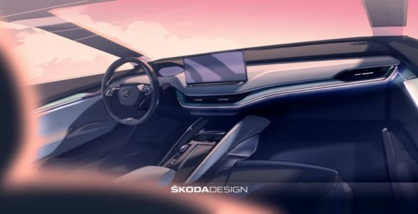 VladTime's tweet image. Футуристичный интерьер Skoda Enyaq iV 2021 показали на фото: vladtime.ru/automedia/7499…