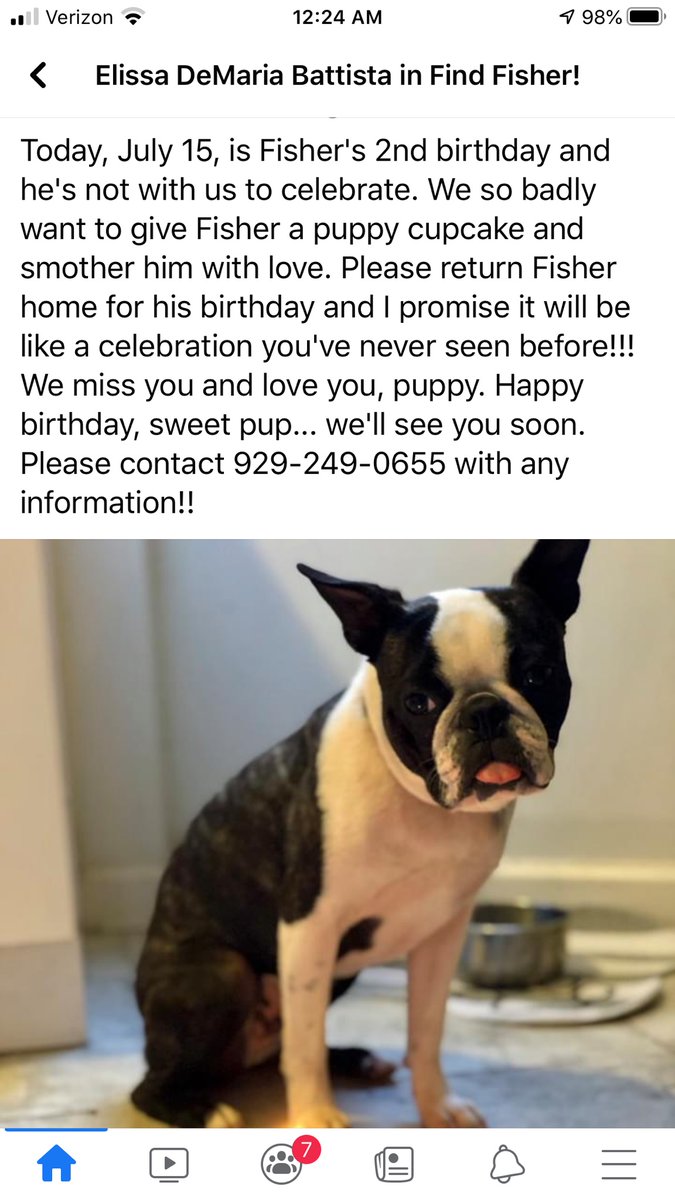 puglisilife's tweet photo. @andersoncooper 

My name is Kelly and I am a huge fan, teacher and pet lover. Over the past few weeks, I have read a lady’s post regarding her stolen Boston Terrier. Is there any way you could bring some attention to the story?
#oceancity https://t.co/1VhdgxGJ1e