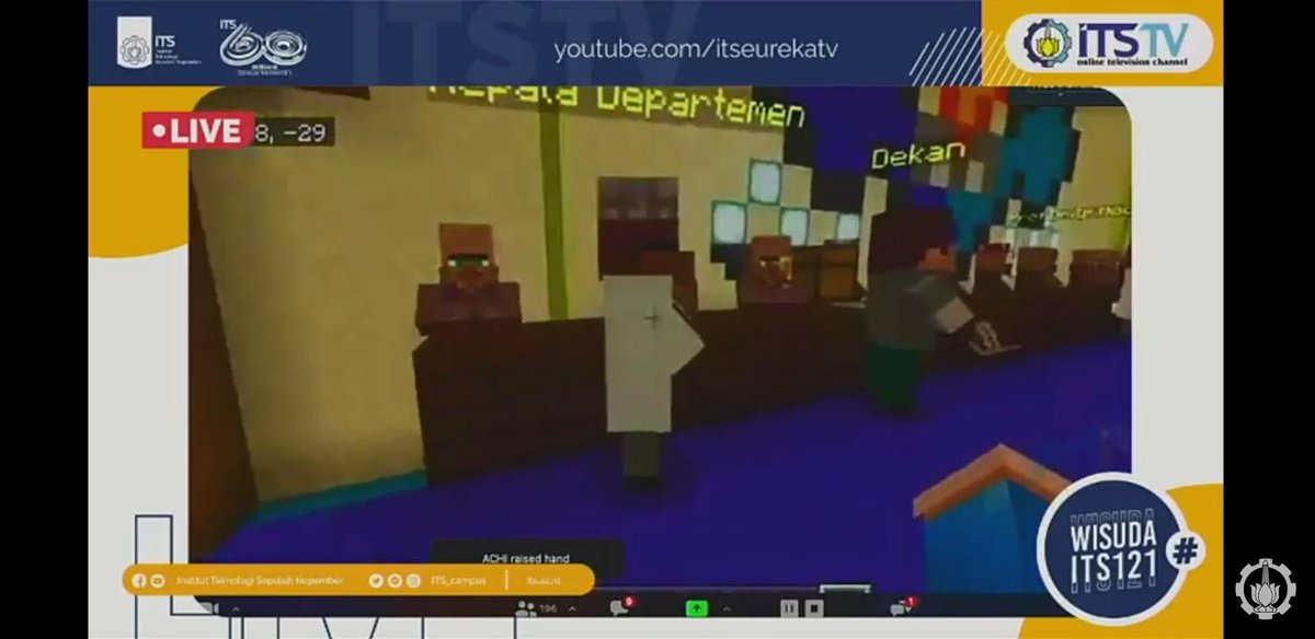 glasnostid's tweet photo. wisuda online pake minecraft https://t.co/JglAh6QaOB
