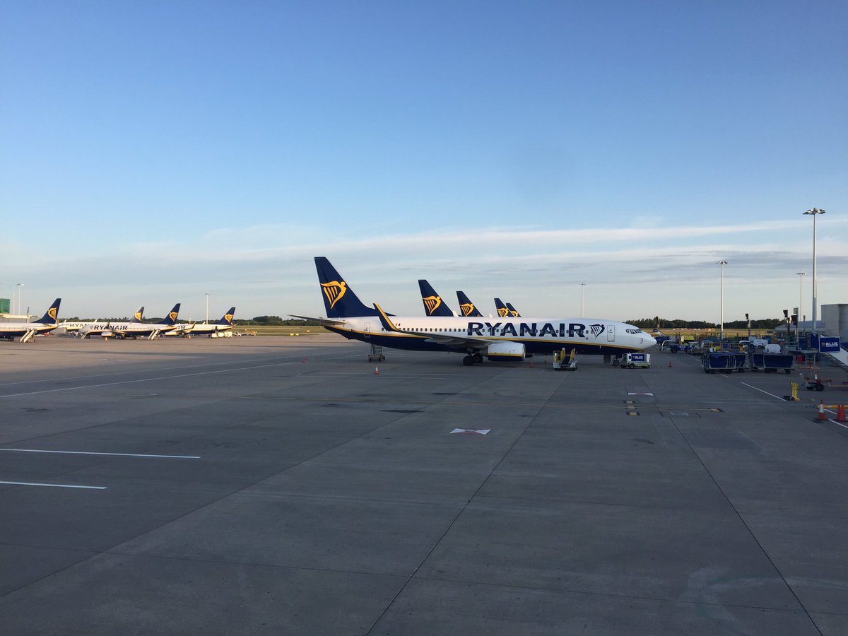 MSiewniak's tweet photo. 1 flight with @Ryanair since the lockdown began #LondonStanstead felt different this morning. Still fairly busy, however 50% shops closed, everyone wearing masks, communication in place 2 remind us that the pandemic isn’t over. Off 2 #Pula in Croatia 2 visit family. Break needed. https://t.co/BAx28wwVZW