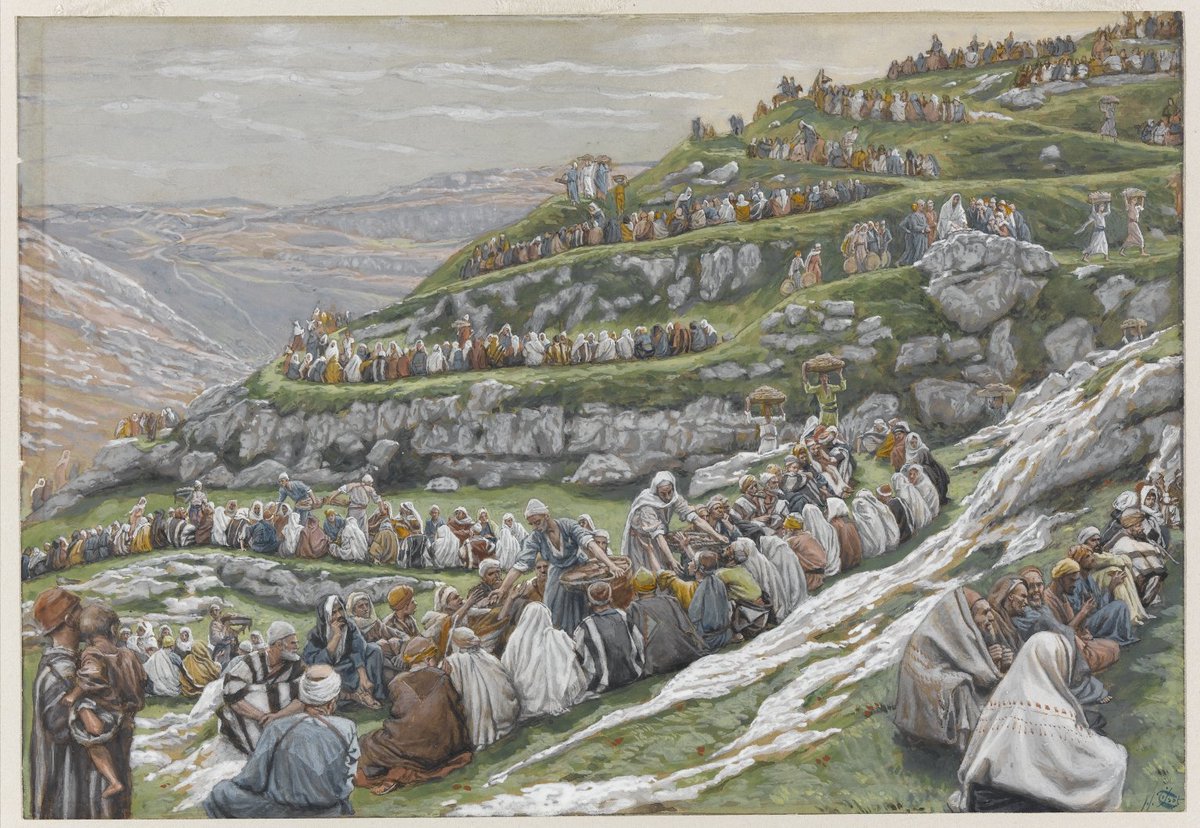 revmarkjames's tweet photo. Four contrasting images of the #Feedingofthe5000 emphasizing the size and diversity of the crowd, the abundant provision with leftovers and the faith of Jesus
Daniel Bonnell (2011), James Tissot (1886), Jesus MAFA (1973) and an Orthodox Icon
Matthew 14.13-21
#Gospel #Trinity8 https://t.co/him2NvrA3C