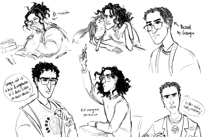 Some uni Jon doodles!! #MagnusPod 