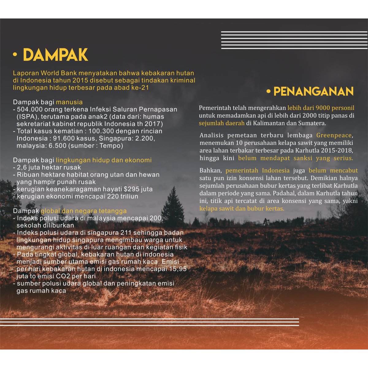 Mari kita tengok sebentar bagaimana Bencana Kahutla terbesar yang pernah terjadi di Indonesia pada abad ke-21.

#environment #kahutla #saveourearth #saveforest #lindungihutan