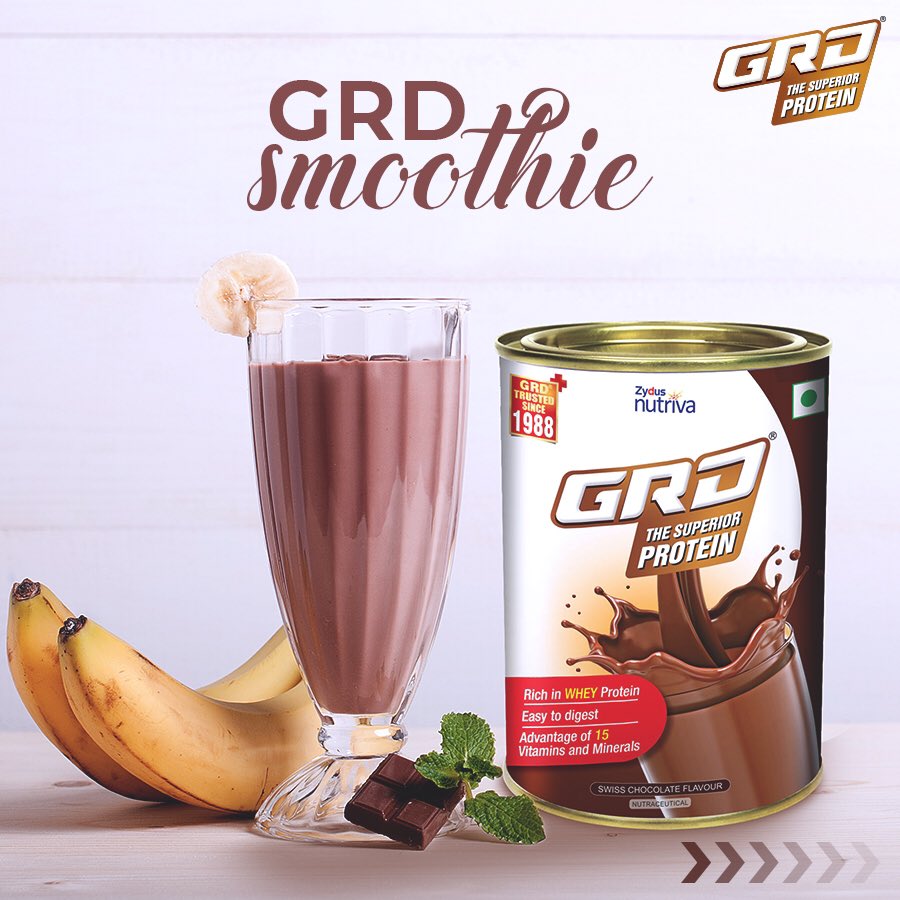 GrdProtein's tweet photo. Easy to make, delicious in taste. Begin your mornings with the fruity and chocolatey GRD Smoothie that entices your taste buds and boosts your immunity. Full recipe here - https://t.co/jhxSl4AlgP​

#GRD #GRDProtein #WheyProtein #Immunity #Chocolate #Smoothies #ChocolateSmoothie https://t.co/P9kLSxsk3i