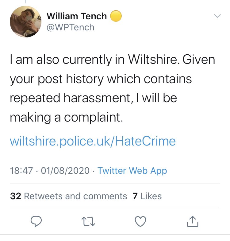 I will now know the identity of one complaint. An aspiring politician no less. Who is clearly ignorant of Article 10 ECHR - or worse, doesn’t care.
