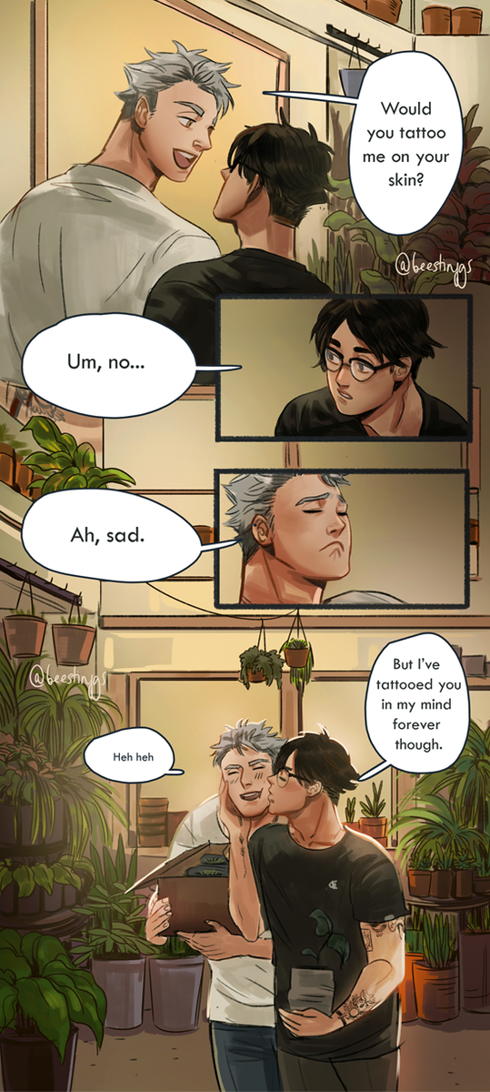 #bokuakaweek Day 3! Florist(Plantman)/tattoo au 

I'll be taking some time off from bkak week for abit, (commissions)! (thank you for the comments on the previous post!! sorry i couldnt reply to all of u t_t but your comments mean so much to me!!! 